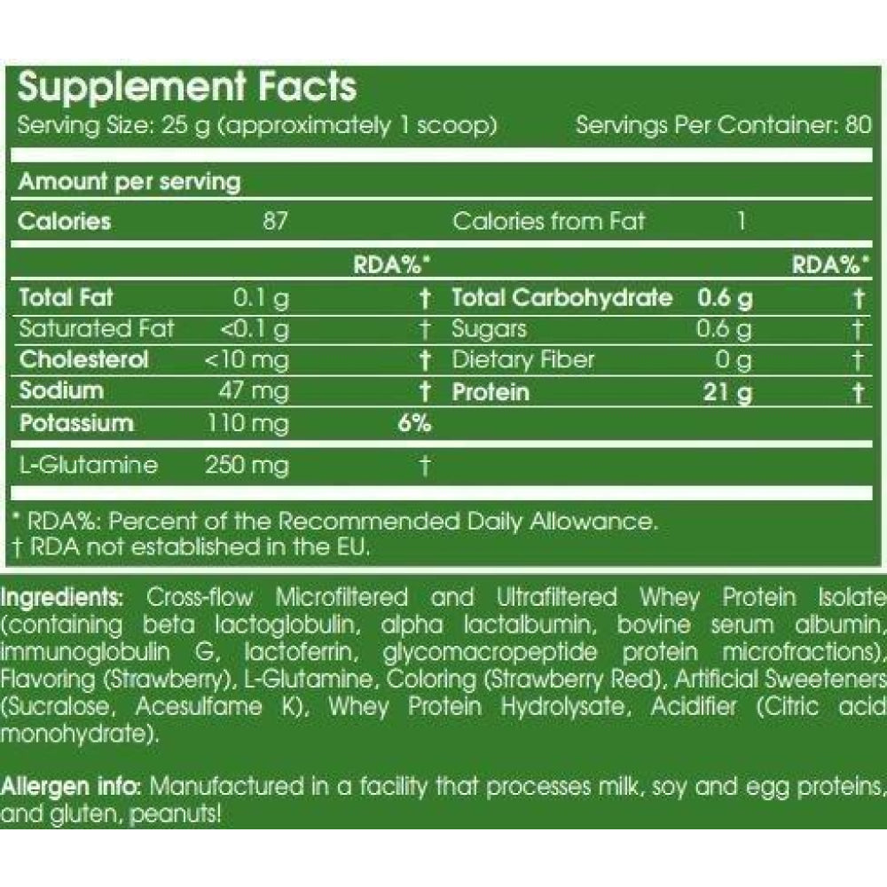 100% Whey Isolate 2 Kg Proteina