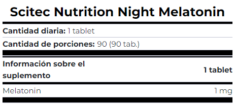 Night Melatonin 90 Tab Descanso