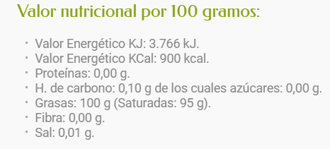 Aceite de Coco Virgen  Extra Prensado en Frío Bio 200 ML