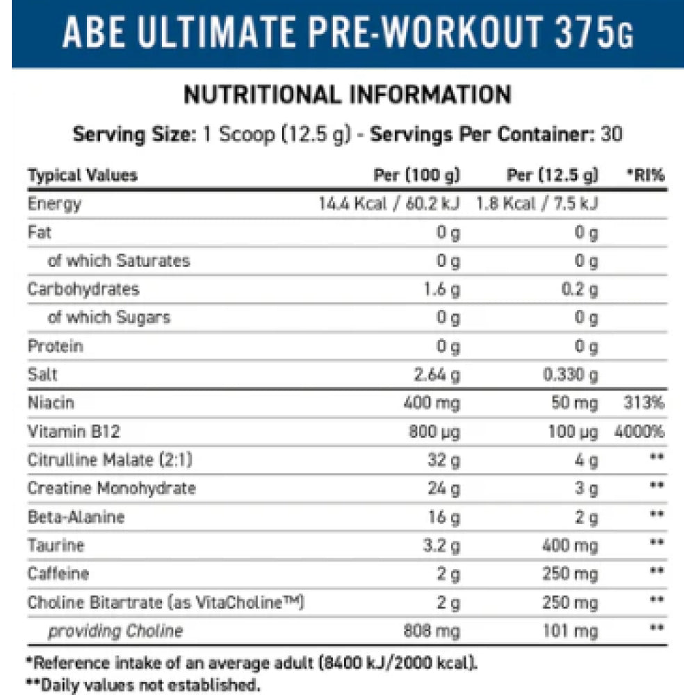 Abe 375 Gr Preentreno / Precursores