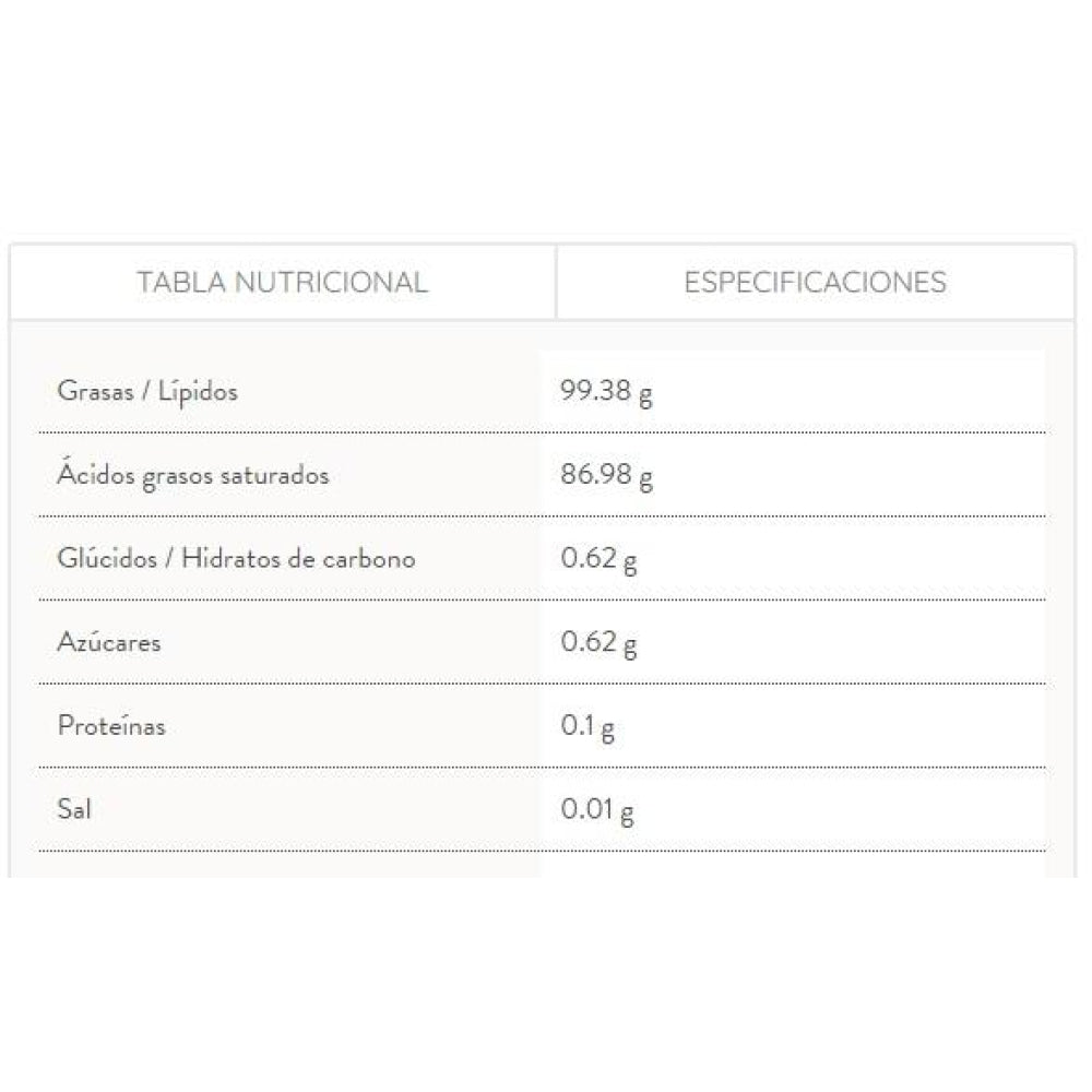 Aceite de Coco Virgen Extra Prensado en Frío Bio 1 L