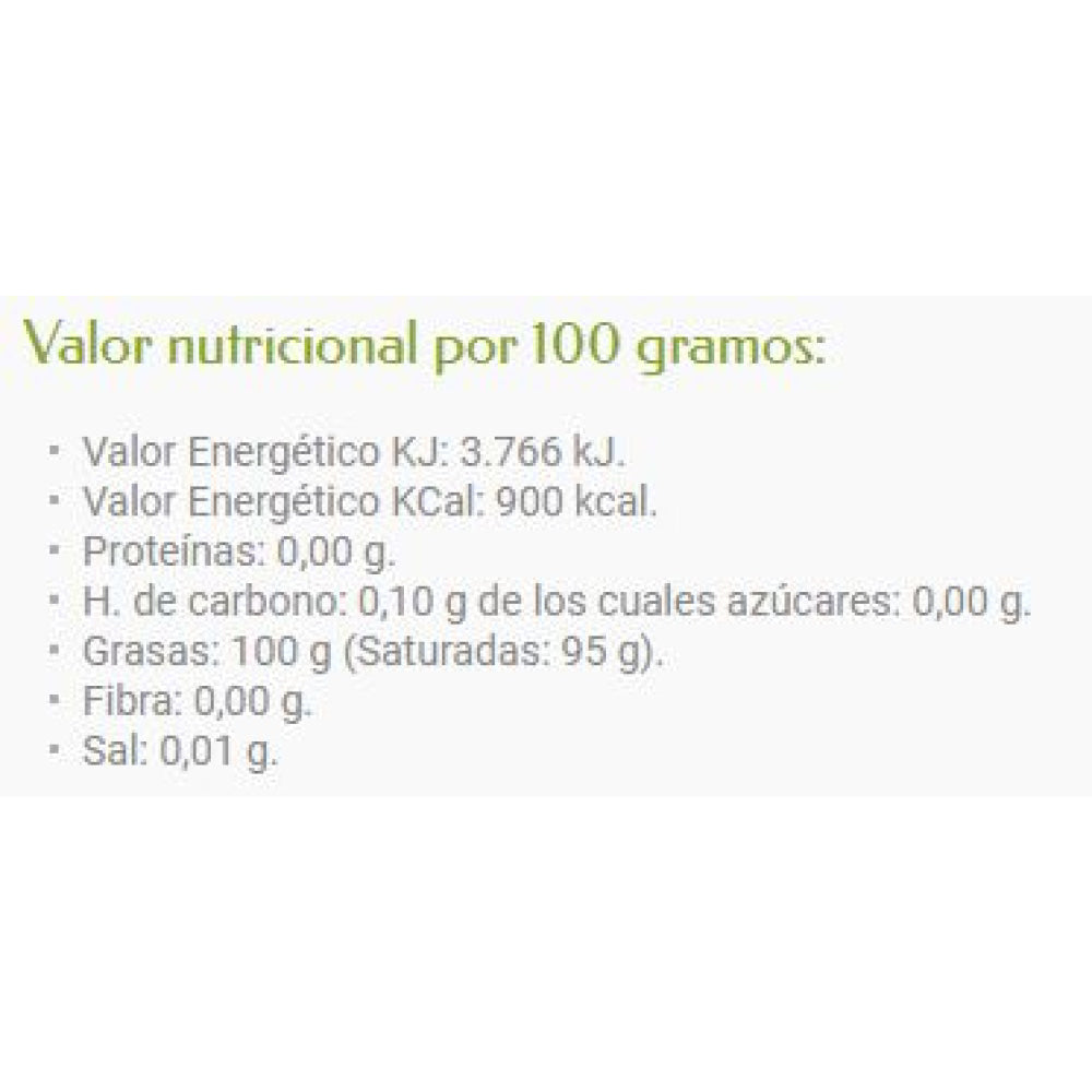 Aceite De Coco Virgen Extra Prensado En Frío Bio 400 Ml Comida Fitness