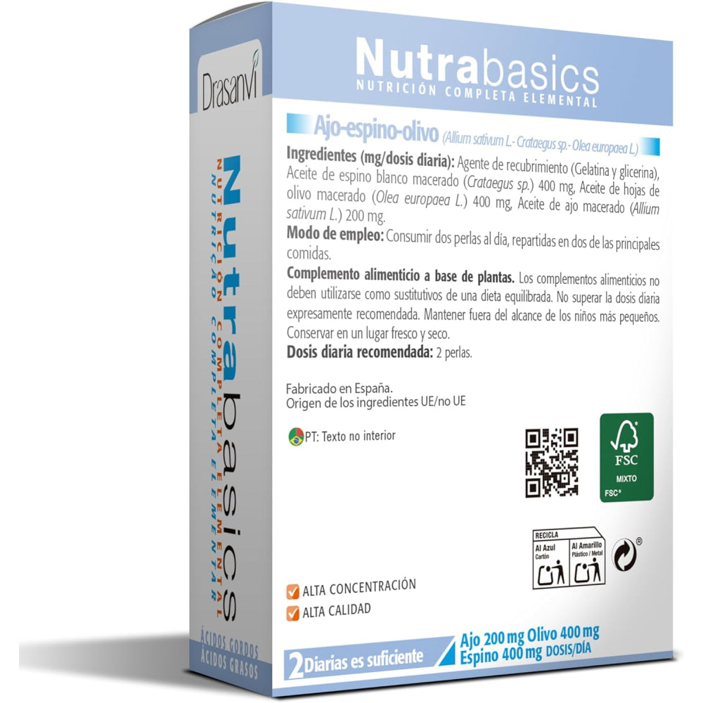 Ajo Espino Olivo 500 Mg Nutrabasics 60 Perlas Salud Y Bienestar