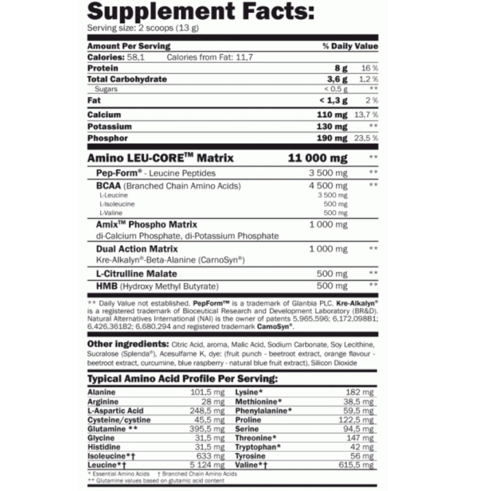 Amino Leu - Core 8:1:1 390 Gr Arándanos Aminoácidos