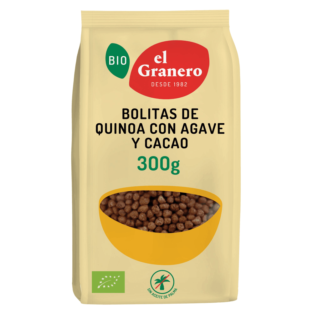Bolitas Quinoa Con Agave Y Cacao Bio 300 Gr Comida Fitness