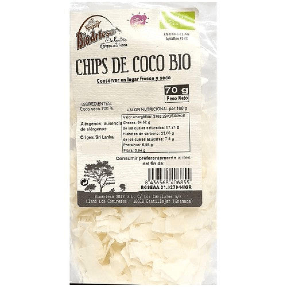 Chips De Coco Bio 70 Gr Comida Fitness