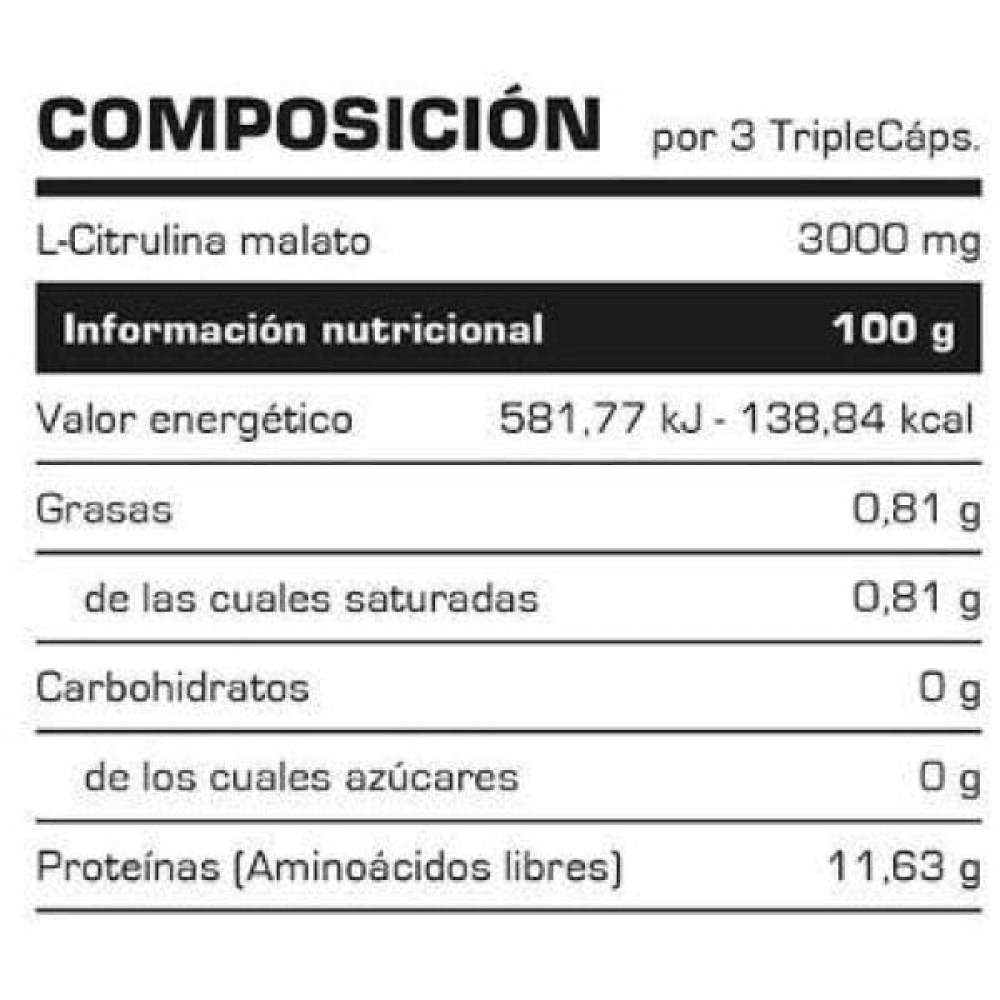 Citrulline 1000 100 Caps Aminoácidos
