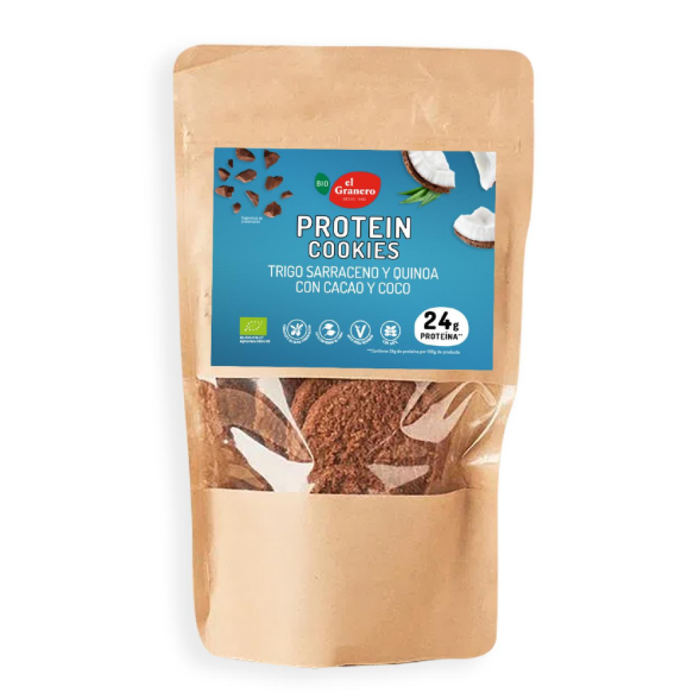 Cookies Protein Cacao y Coco Bio 130 Gr
