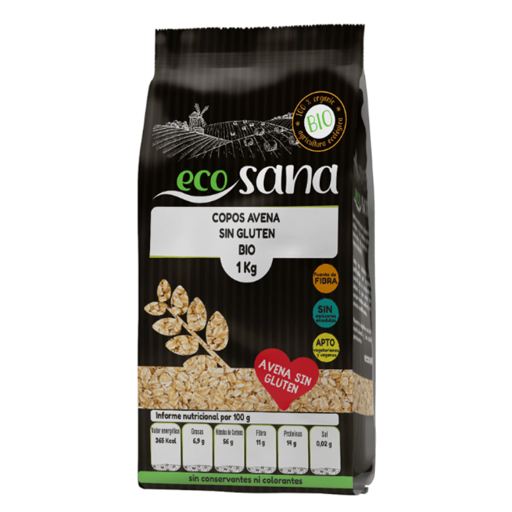 Copos de Avena Grueso Integral Sin Gluten Bio 1 Kg