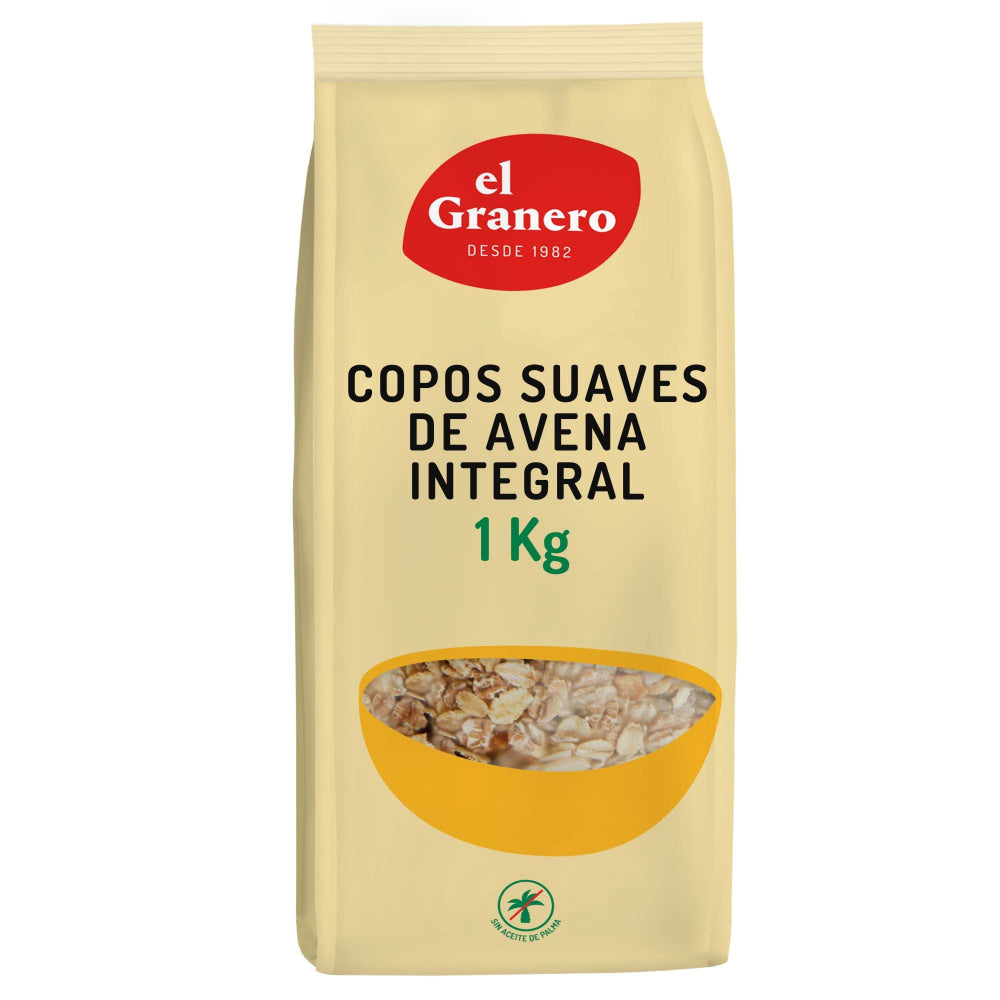 Copos de avena integrales suaves 1 Kg