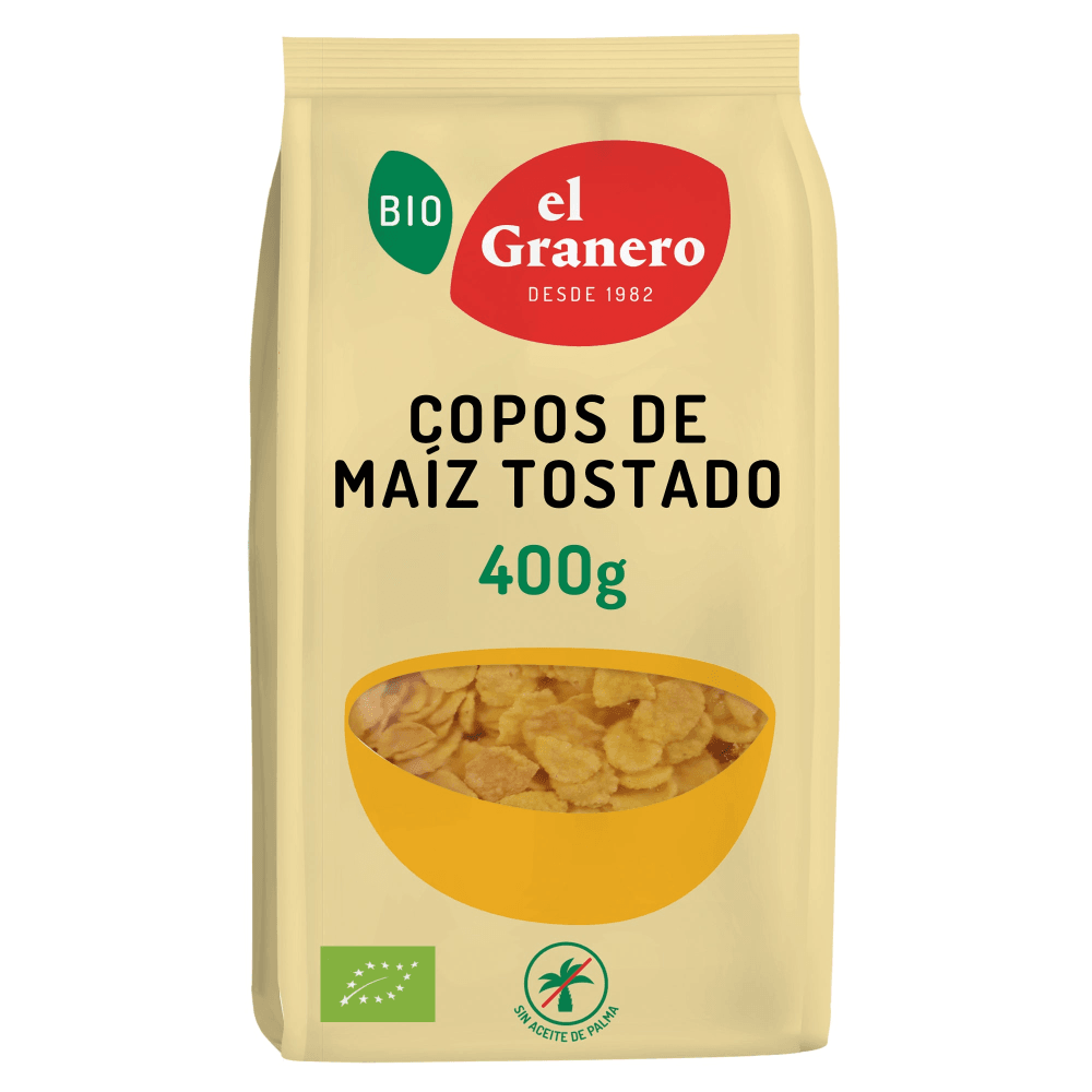 Copos de maiz tostados ecológicos 400 Gr