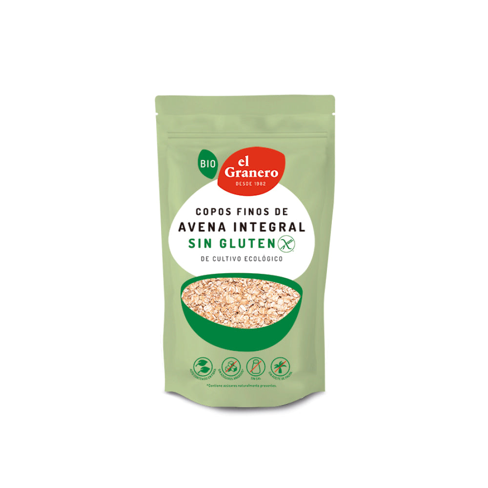 Copos Finos de Avena Integral Bio Sin Gluten 500 Gr