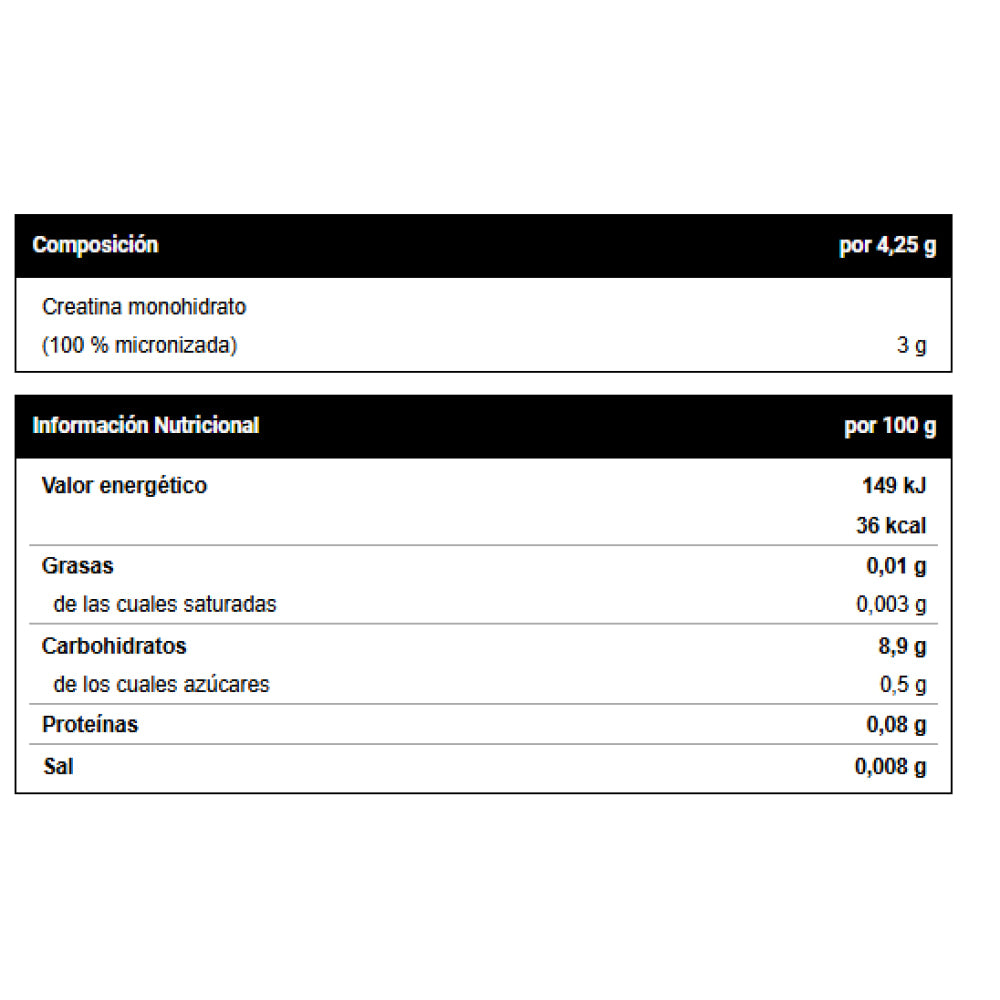 Creatine Monohydrate Sabores 300 Gr Fresa Creatina