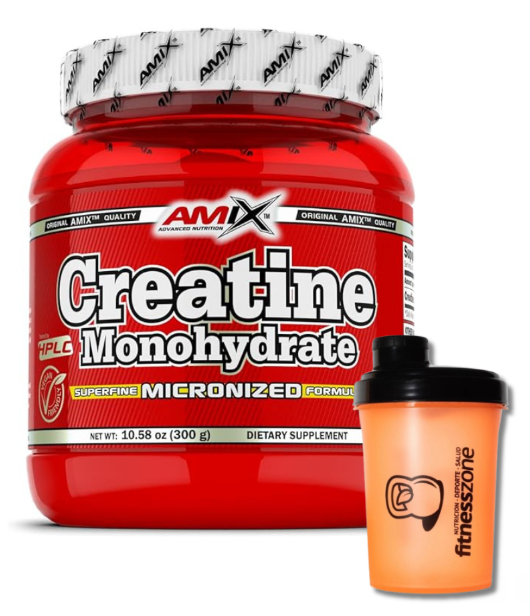 Creatine Monohydrate 300 Gr + ¡SHAKER Fitnesszone de REGALO!