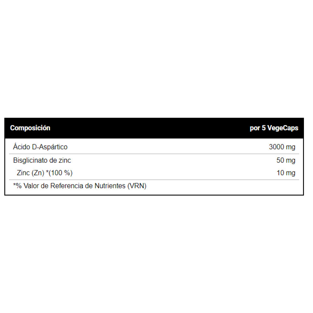 Daa D-Aspartic Acid + Zinc 90 Caps Prohormonales