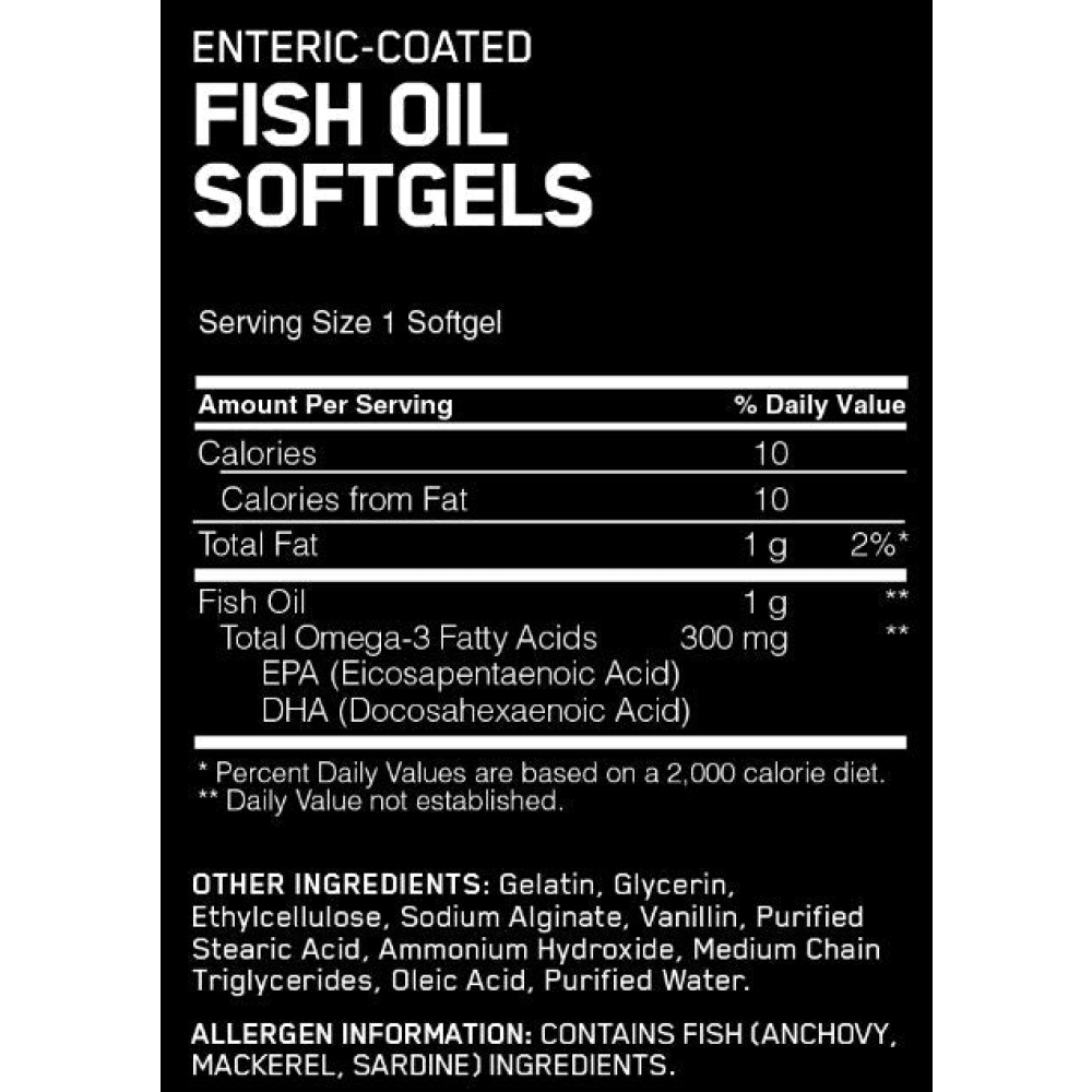 Enteric - coated Fish Oil 200 Perlas