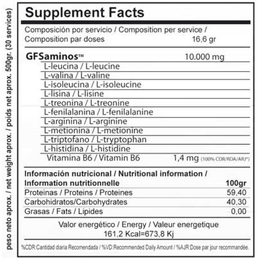 Gfs Aminos 500 Gr Aminoacidos