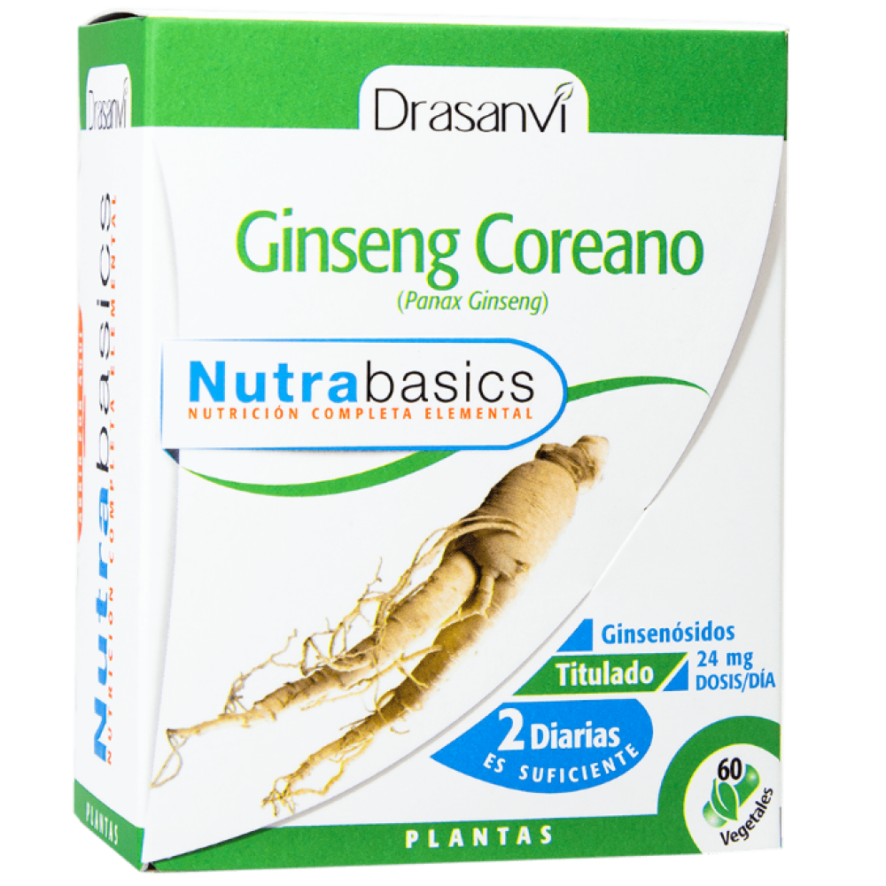 Ginseng Coreano Nutrabasics 60 Caps Salud Y Bienestar
