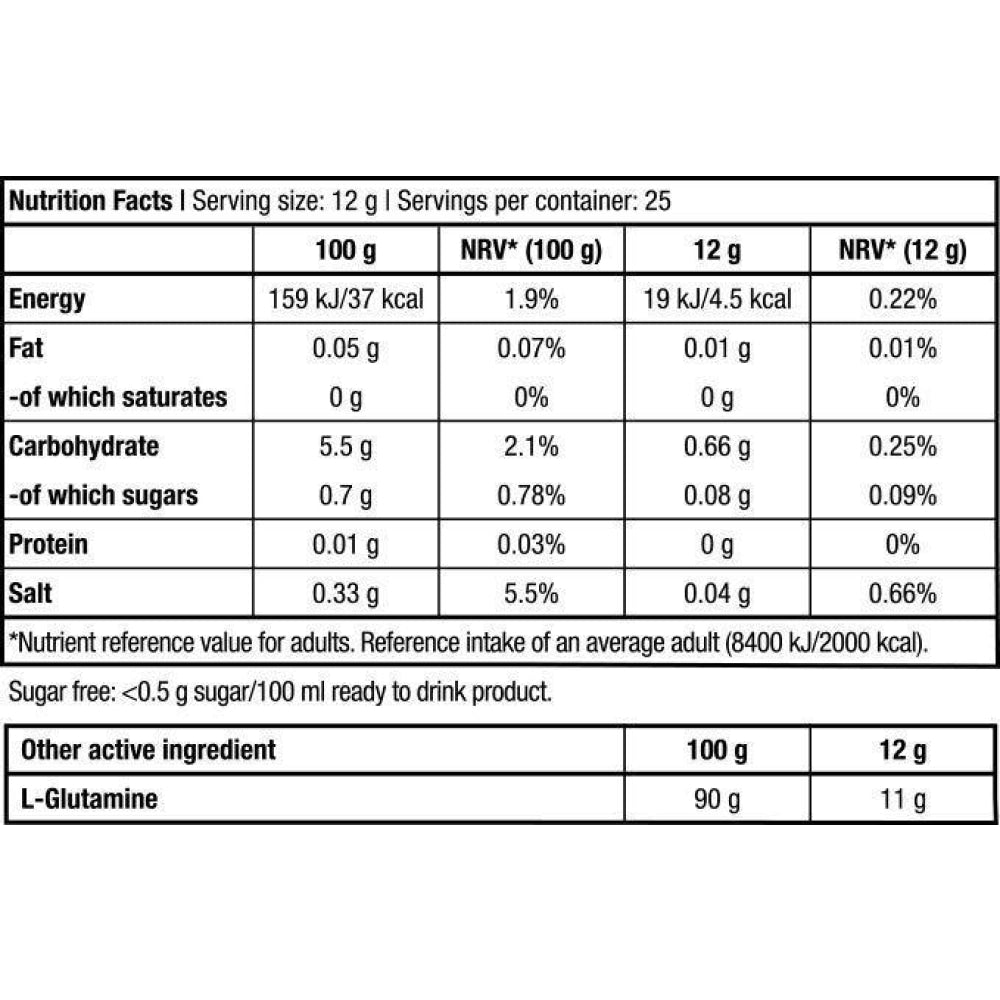 Glutamine Zero 300 Gr · Pos Cl Glutamina