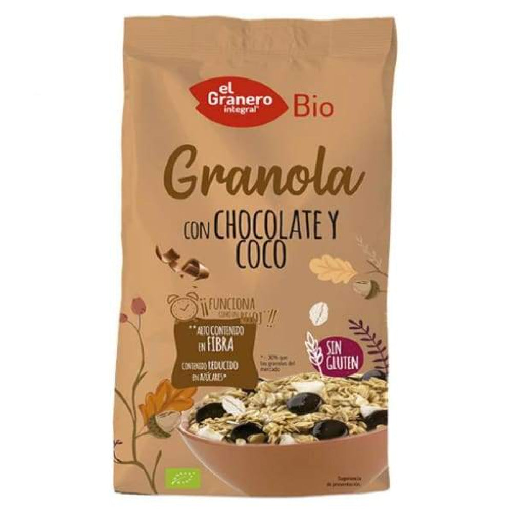 Granola con Chocolate y Coco Sin Gluten Bio 350 gr