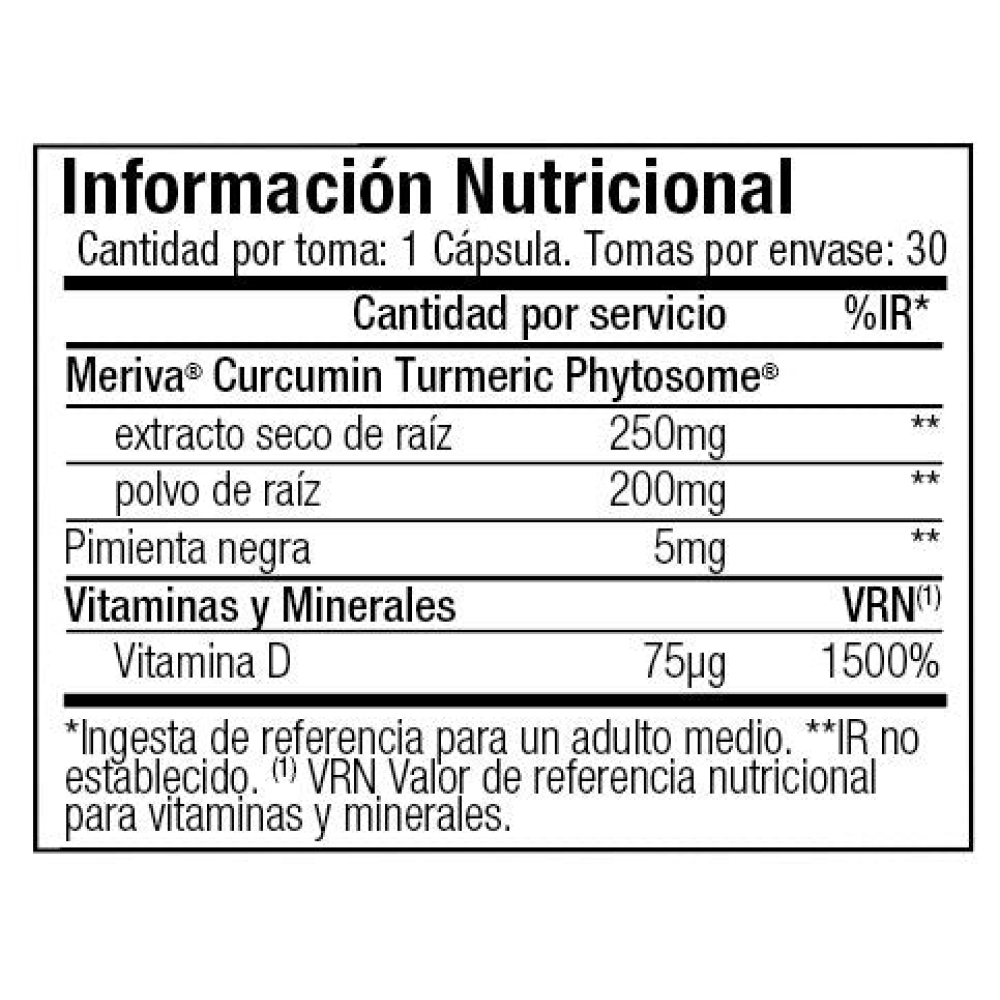 Meriva Curcumin Turmeric 30 Caps Antioxidantes