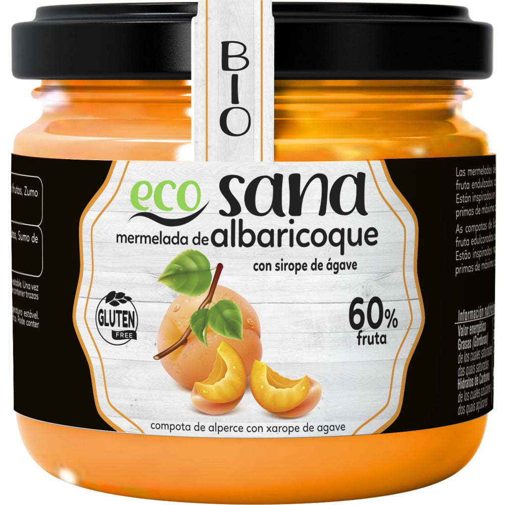 Mermelada de Albaricoque con Sirope de Ágave Bio 260 Gr