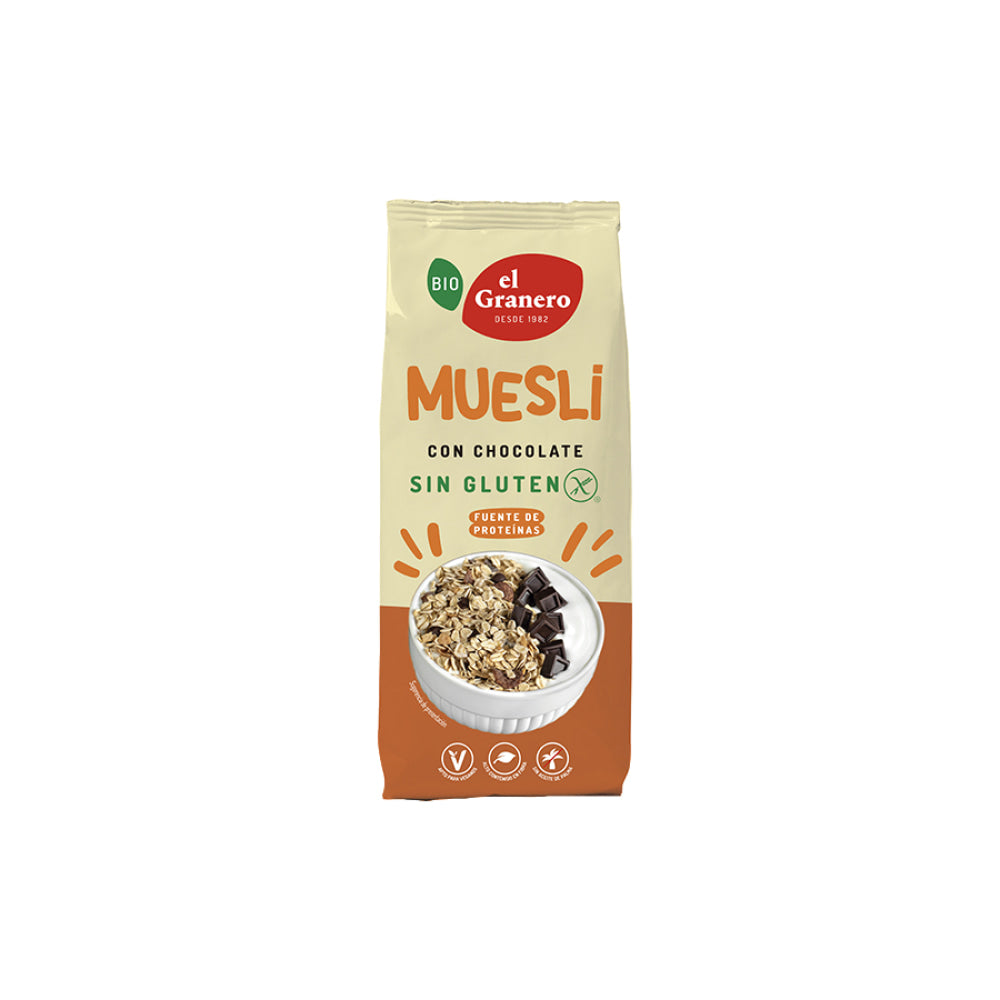 Muesli con Chocolate Sin Gluten Bio 375 Gr