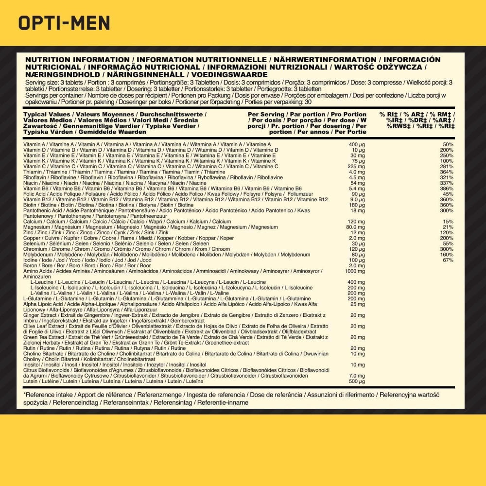 Opti-Men 90 Tab Vitaminas & Minerales