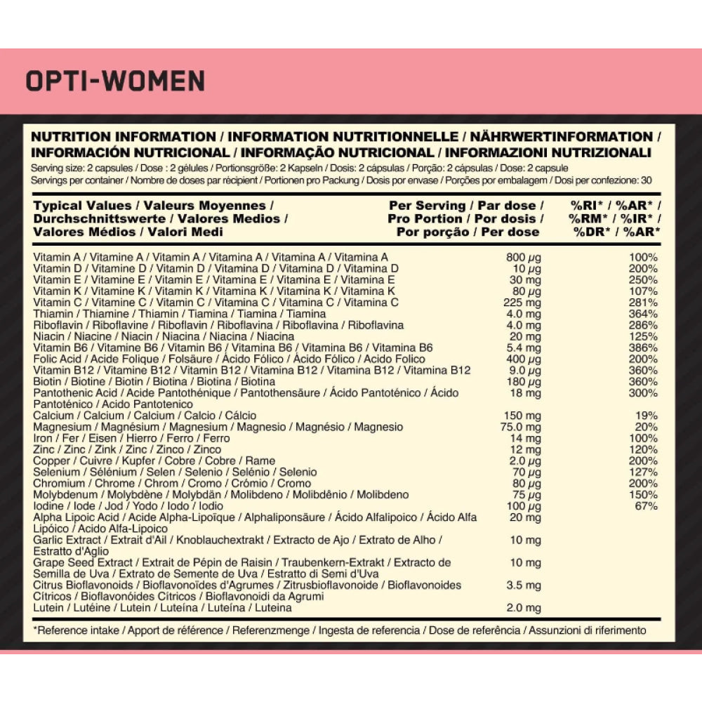 Opti-Women 120 Caps Vitaminas & Minerales