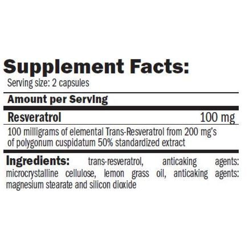 Pure Resveratrol Anti-Ox 60 Caps Antioxidantes