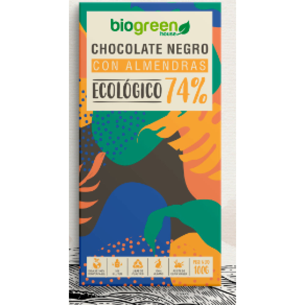 Tableta Chocolate Negro 74% Ecológico 100 Gr