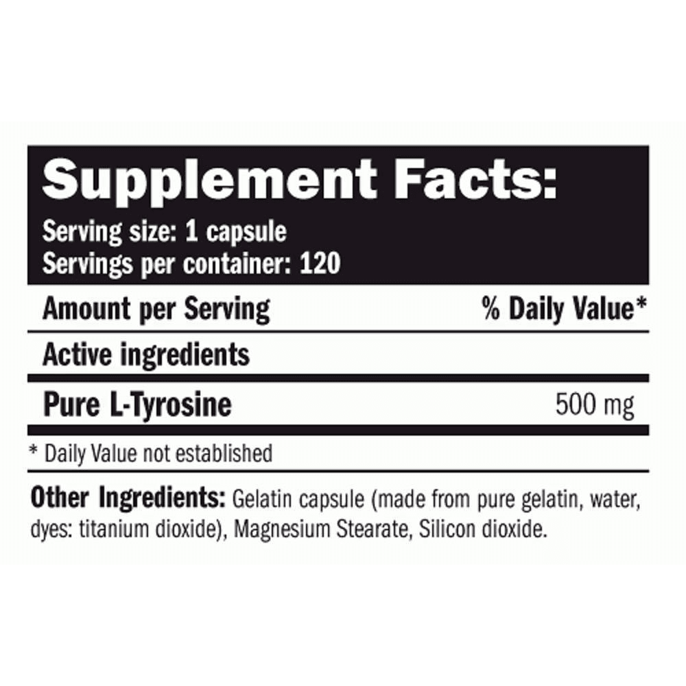 Tyrosine 120 Caps Aminoacidos