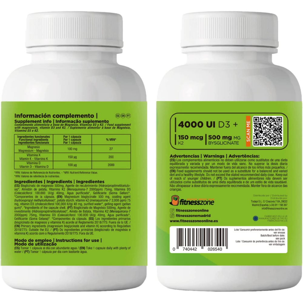 Ultimate Formula Vitamin D3 & K2 + Magnesium 120 Caps Vitaminas