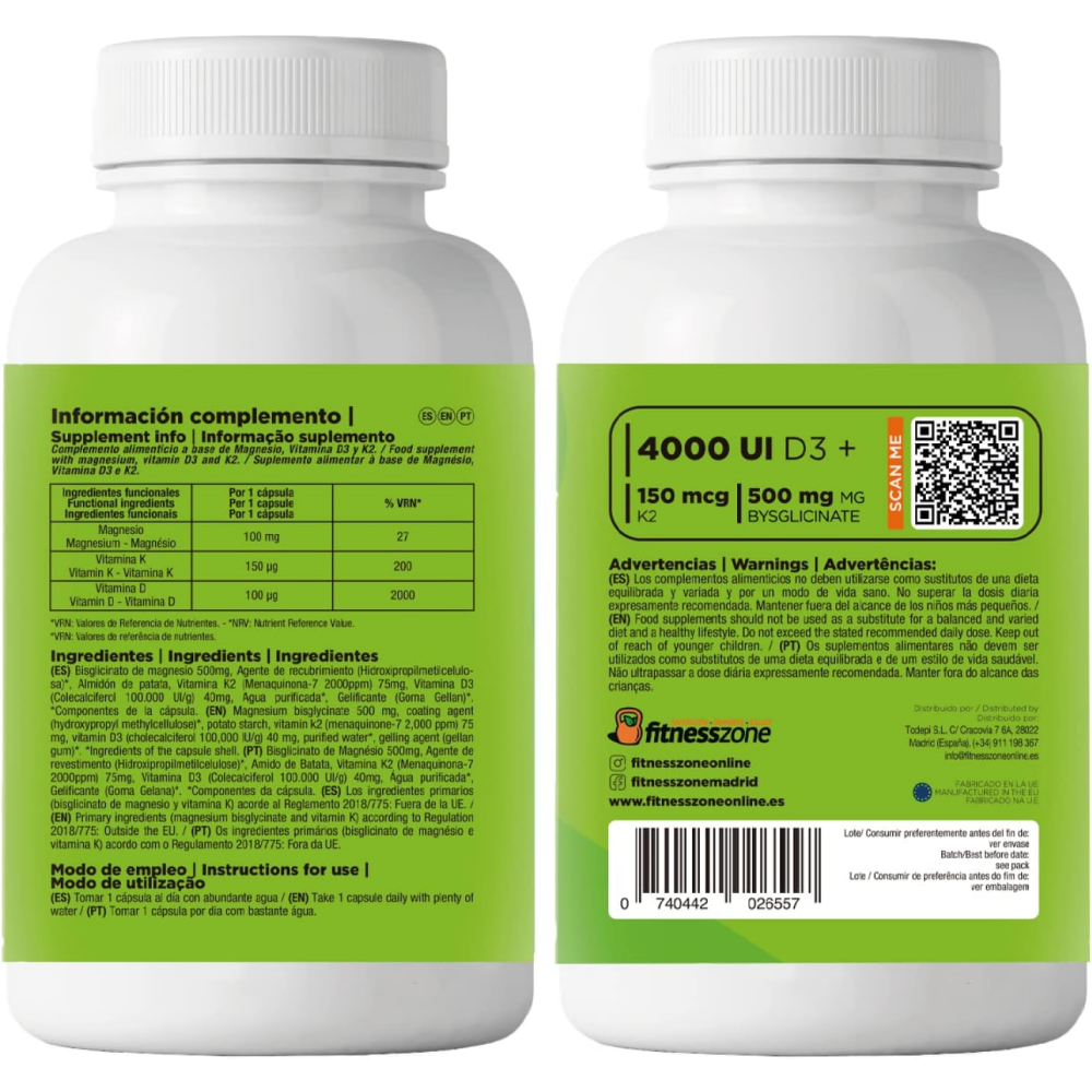 Ultimate Formula Vitamin D3 & K2 + Magnesium 60 Caps Vitaminas