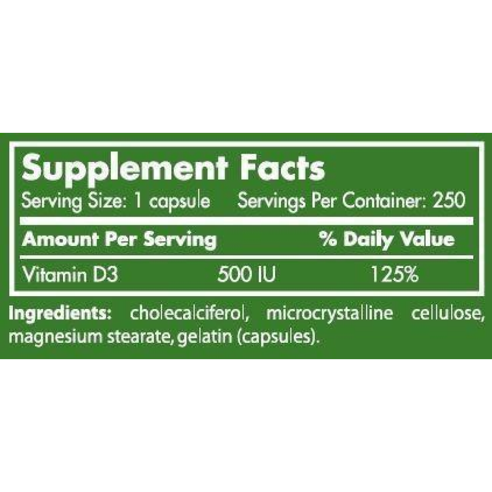 Vitamin D3 250 Caps Vitaminas & Minerales