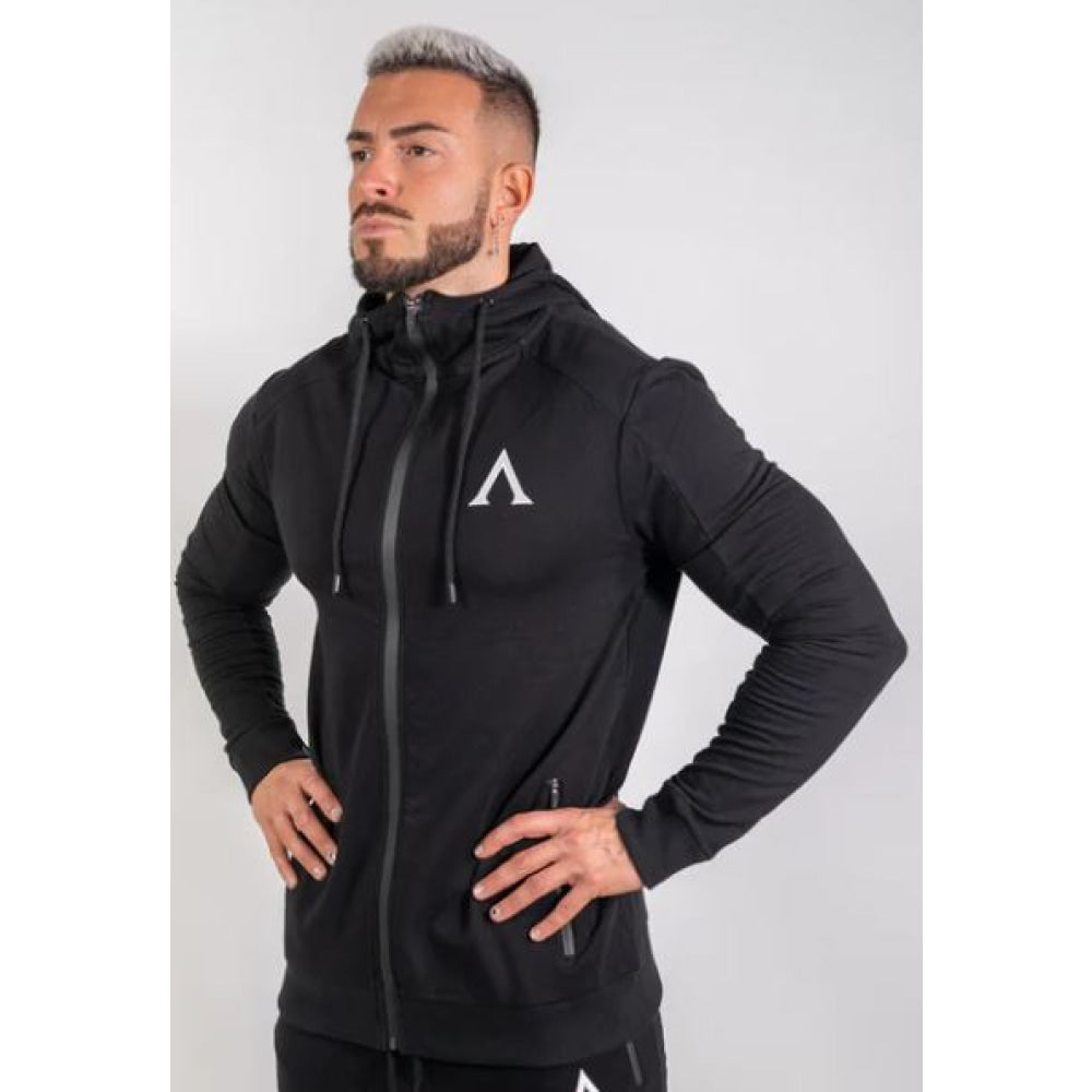 Zip Premium Hoodie - Black Camiseta